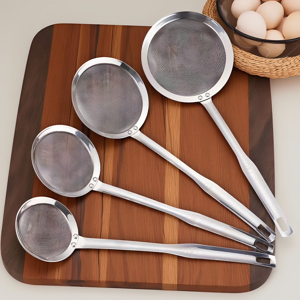 304 coador de aço inoxidável cozinha pesca macarrão cozido fritar panela quente malha fina colher filtro leite soja filt