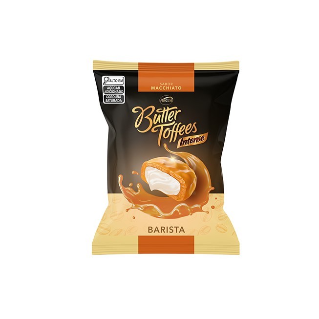 Bala Mastigável Butter Toffees Intense Barista Macchiato Arcor 400g