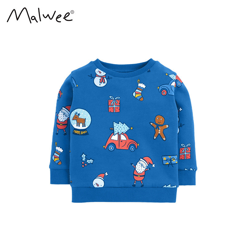 Europeu americano meninos moletom outono inverno novo estilo bonito dos desenhos animados impresso topo na moda crianças
