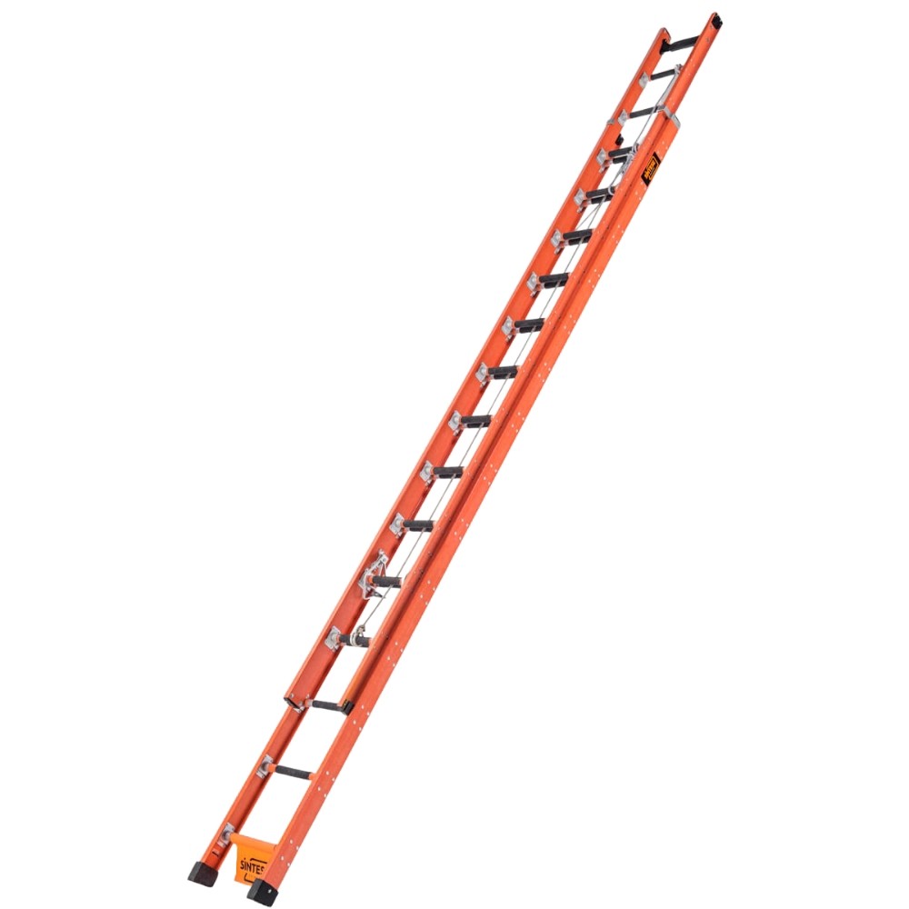 Escada Extensível de Fibra de Vidro 31 Degraus 570 x 960 CM SÍNTESE
