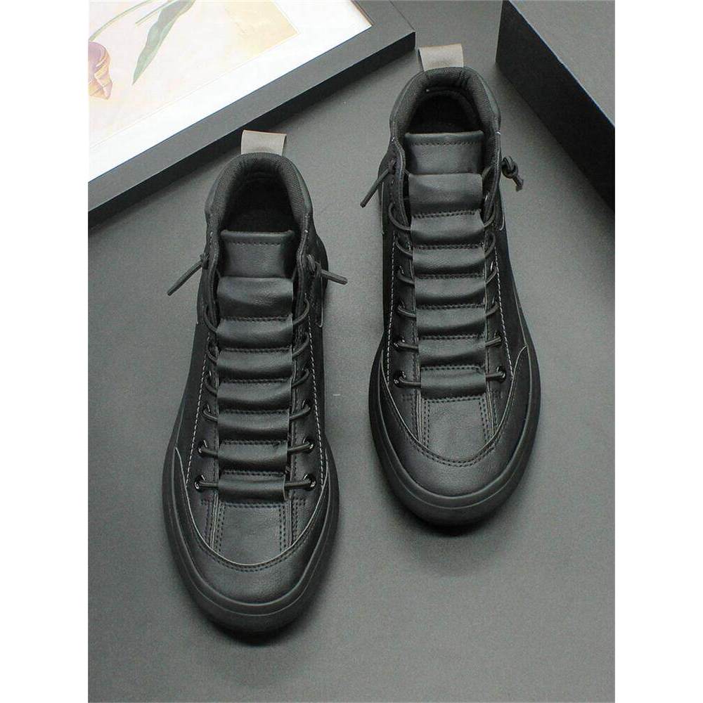 2024 novo estilo sapatos masculinos elástico sapatos casuais planos masculinos na moda All-Match sapatos