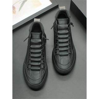 2024 novo estilo sapatos masculinos elástico sapatos casuais planos masculinos na moda All-Match sapatos
