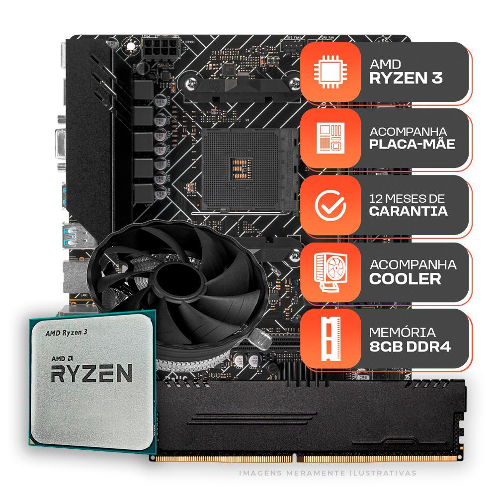 Kit Upgrade Gamer, AMD Ryzen 3 3200G, A520M, 8GB DDR4