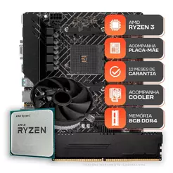 Kit Upgrade Gamer, AMD Ryzen 3 3200G, A520M, 8GB DDR4