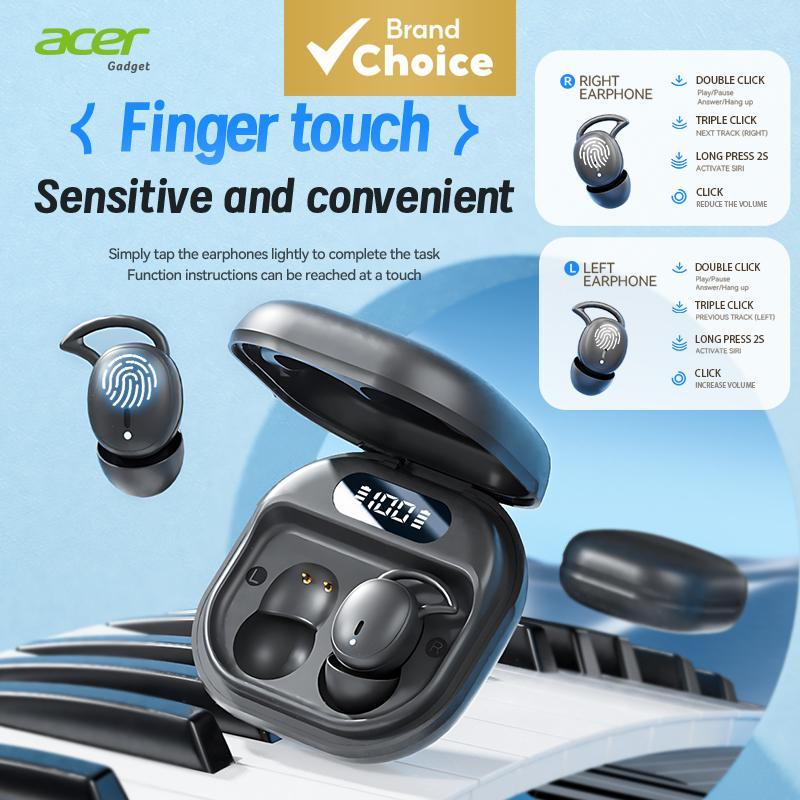 Acer OHR507 Fones De Ouvido Bluetooth 3.16g Leve HD Com Microfone 12h Total Playtime Porta Universal Tipo C Controle De 