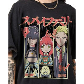 Camiseta Feminina Estampa Anime Personagens Coloridos Moderna Fofa Confortável Moda Feminina Casual