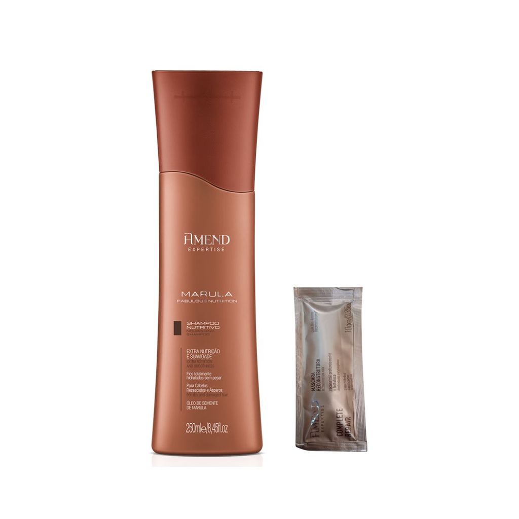 Shampoo Expertise Nutritivo Marula Fabulous 250ml + Brinde Complete Repair - Amend