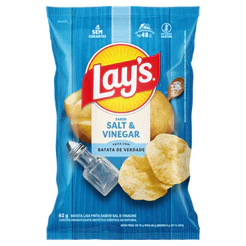 Lay's Batata Frita Lisa Salt & Vinegar Pacote 62g