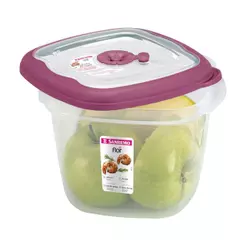Pote Plástico Quadrado Hermético Açaí 1,6L Flor Sanremo