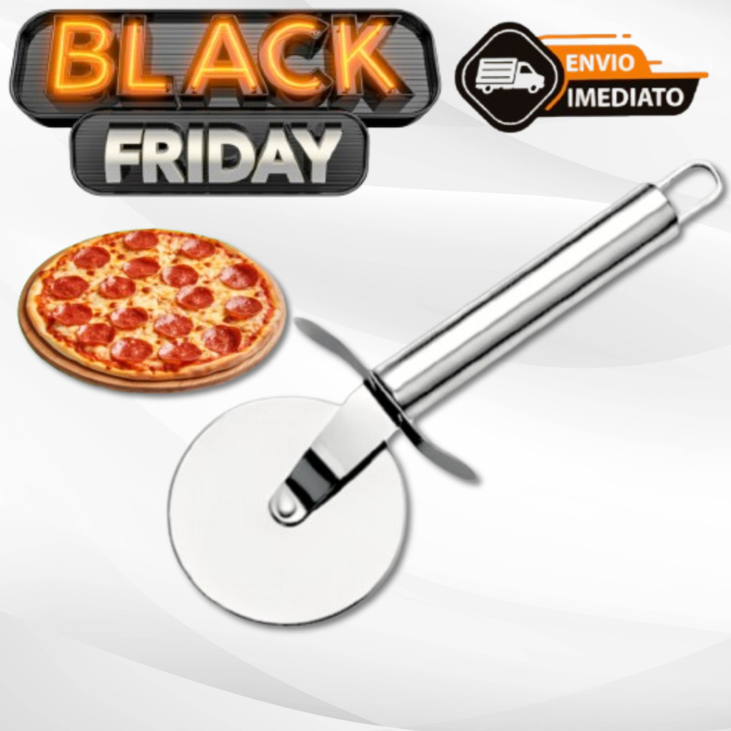 Cortador de Pizza Aço Inox Carretilha De Cortar Massa Resistente Para Cozinha Pizzaria e Restaurante