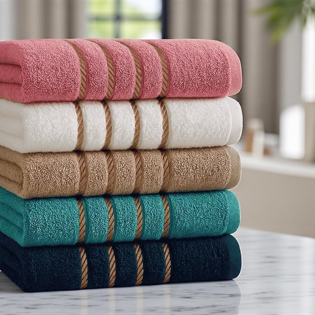 Kit 4 Toalhas Dubai Banho Banhão 100% Algodão Ótima absorção 130x70cm Felpuda