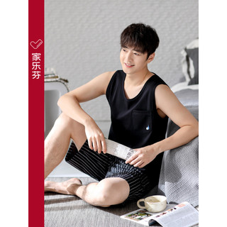 Kelefen pijamas masculinos verão puro algodão colete sem mangas Shorts Loungewear masculino verão estilo fino terno tama