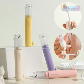 Escova De Dentes De Viagem NANCYE , Dispensador Portátil De Pasta De Dente 2 Em 1 , Mini Conjunto De Dobrável