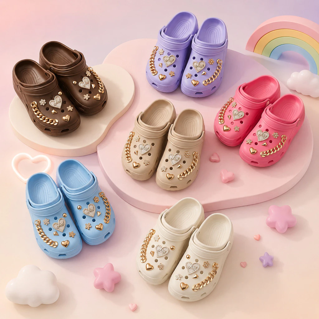 BABUCHE TOP PREMIUM - NUVEM MACIA 100 % DECORADA COM BÓTTONS PINGENTES EM ABS CONFORTÁVEL — imagem 1