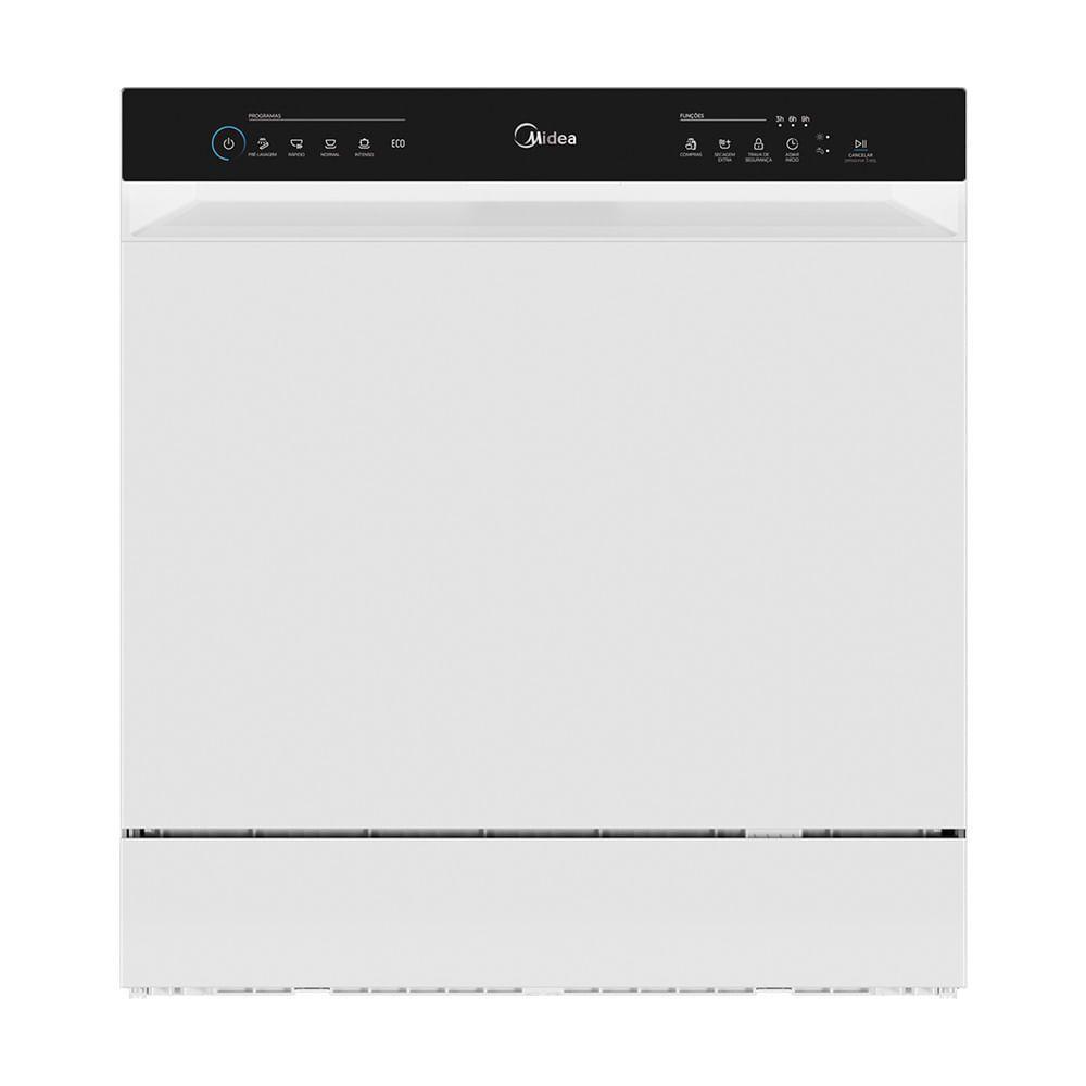 Lava-Louças Midea Touch Plus MDWTF08W1 8 Serviços Branco Painel Digital 110V