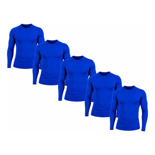 Kit 5 Camisas Dry Fit Manga Longa UV50+ Para Praia Esportes E Lazer G