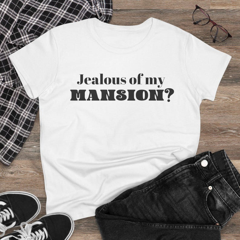 Camiseta Masculina Feminina Oversized Estampa Jealous of my MANSION?, Camiseta Streetwear, Camiseta com Frase