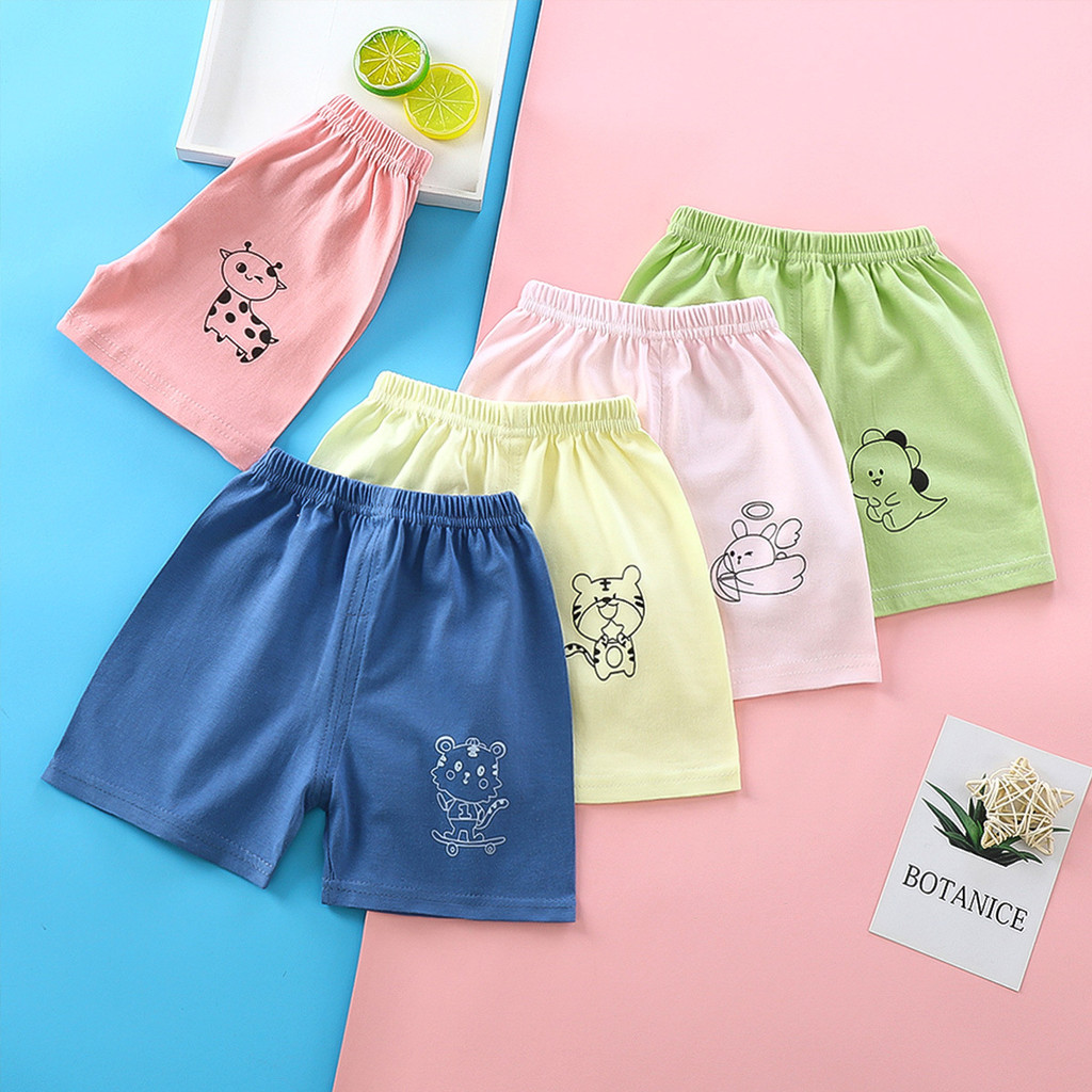Novo estilo de algodão puro Shorts infantis casuais calças de virilha aberta meninos meninas estilo fino respirável calç