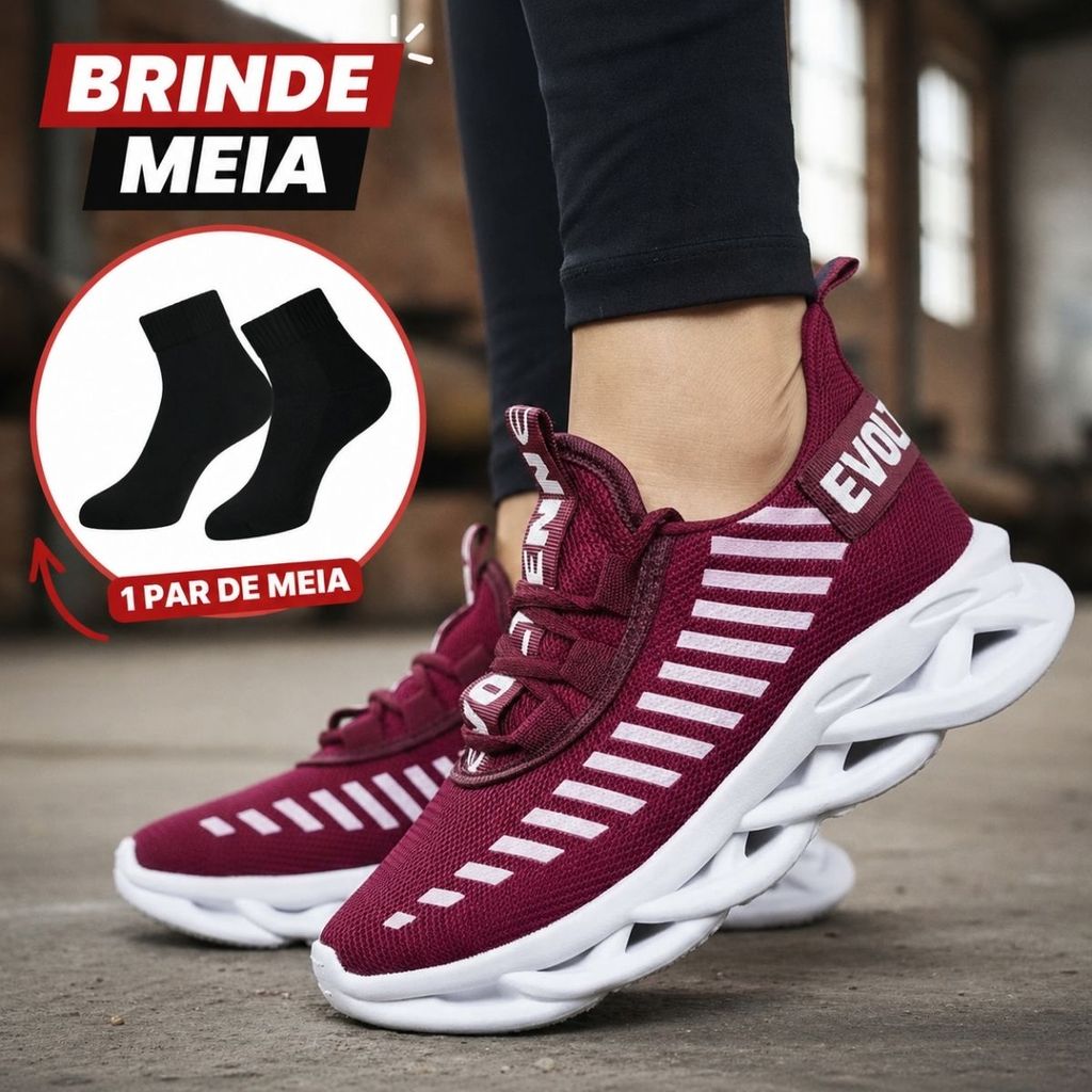 Tênis Feminino Para Treino Com Solado Flexível Casual Com Design Moderno Flexível Macio Só Hoje