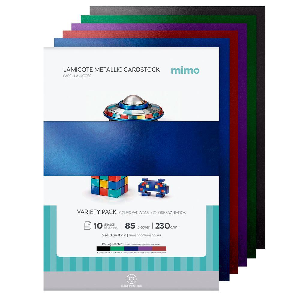 Papel Lamicote Mimo Kit Cores Essenciais - A4 - 230 g - 10 folhas