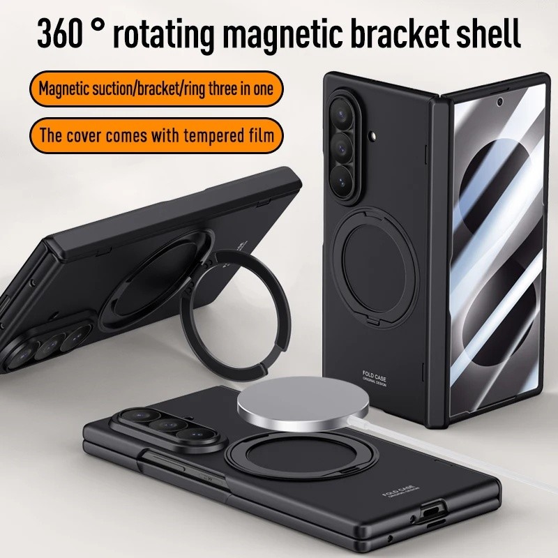 Yyypara Samsung Galaxy Z Fold 8 Ultra Caso Pele-Amigável Fosco Suporte Rotativo 