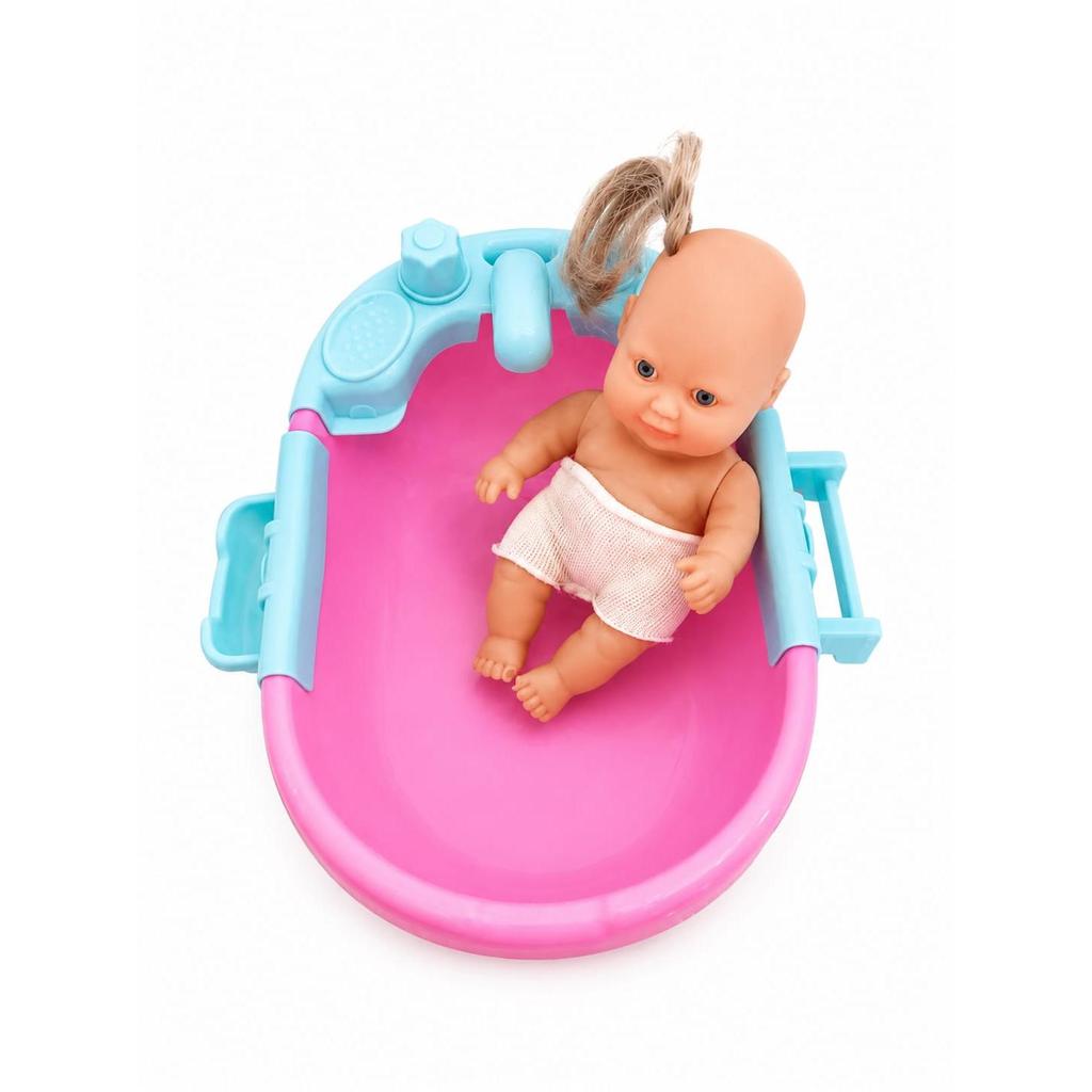 Kit Banheira de brinquedo com Boneca Bebê  Faz de Conta