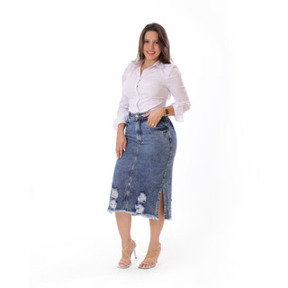 SAIA VECCHI JEANS MODA EVANGÉLICA EXCLUSIVA (250123) SAIA JEANS 75CM