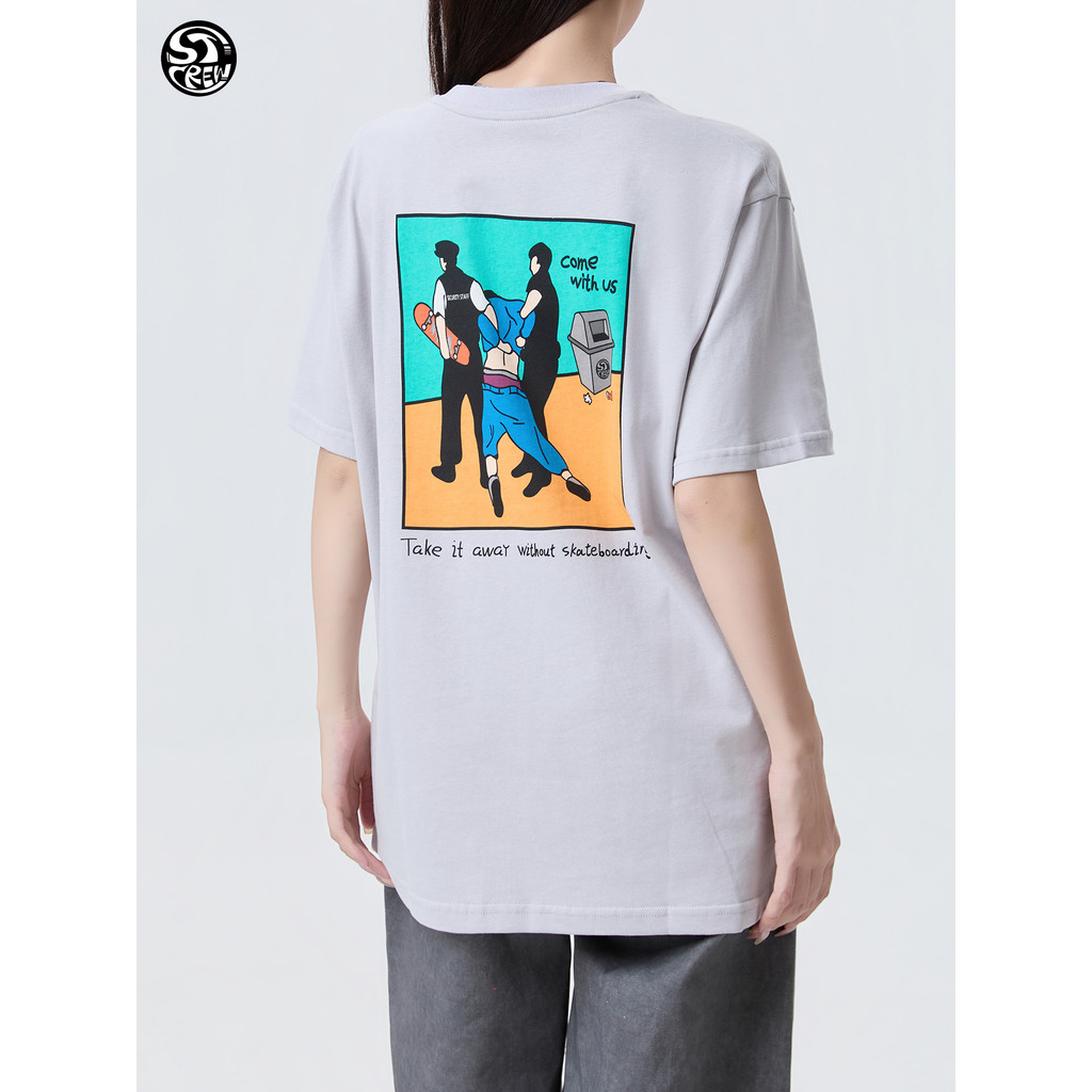 STC verão novo estilo All-Match Retro esportes lazer skate ilustração nacional Street Wear solto meio-