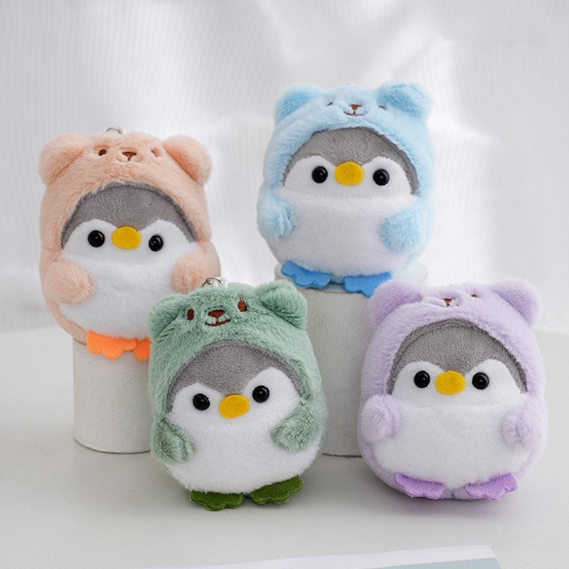 Transformando Pinguim Brinquedo De Pelúcia Saco Boneca Pingente Presente YL316