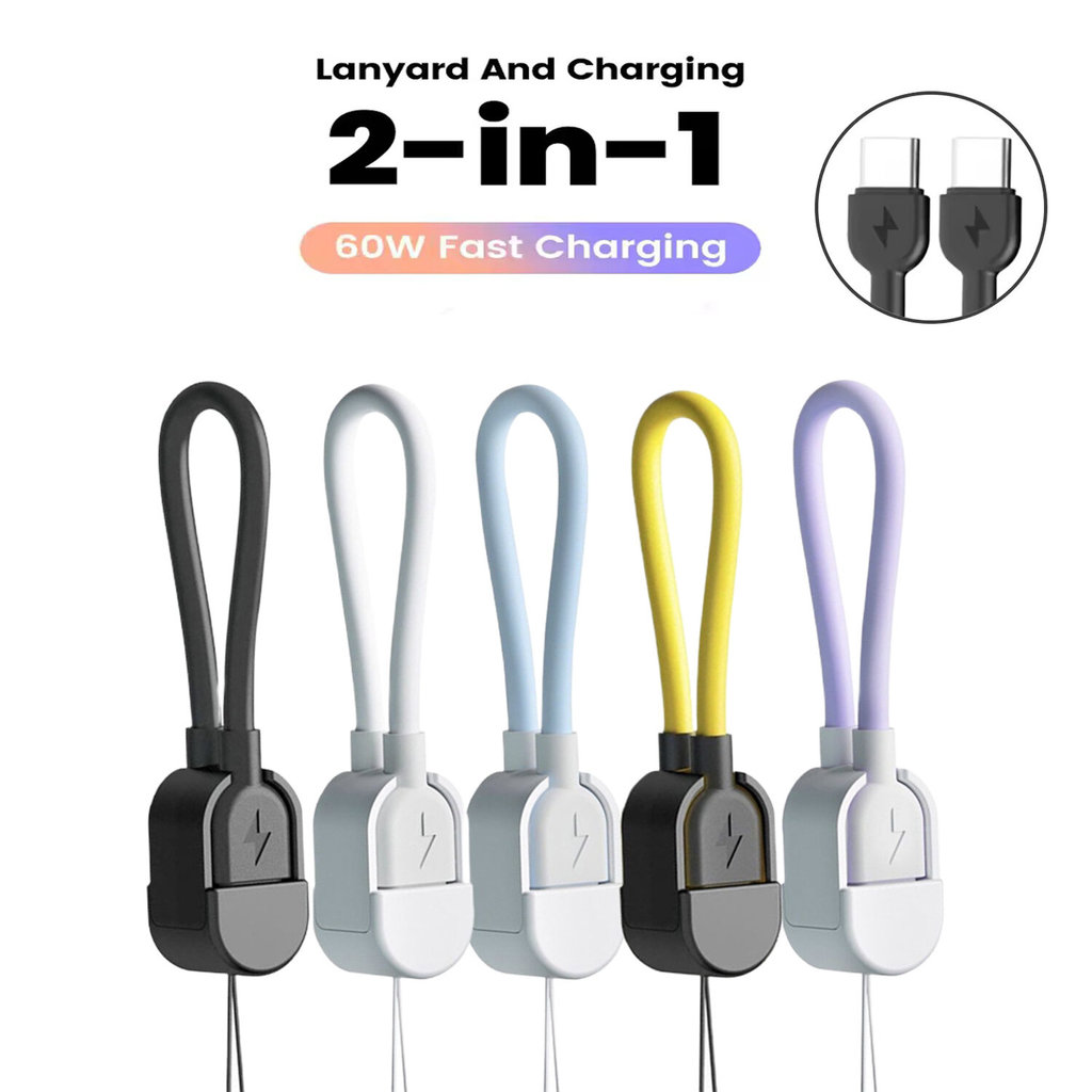 Chaveiro De Cabo Curto De 16CM PD 60W Tipo C Para USB De Carregamento Rápido iPh