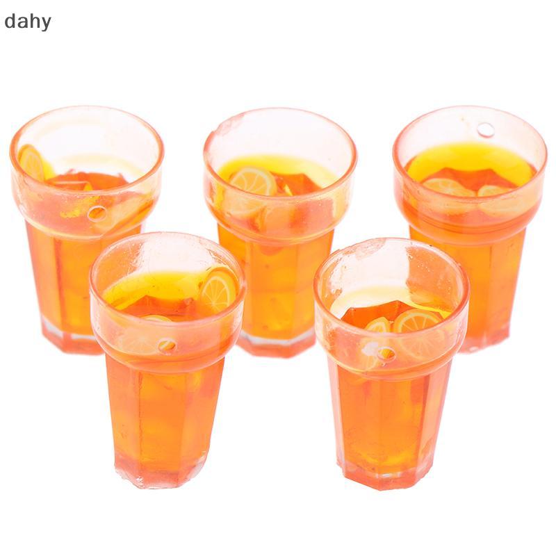 5 Peças 1 : 12 Casa De Bonecas Em Miniatura Comida Limão Xícaras De Chá Boneca Bebidas Modelo Brinquedo