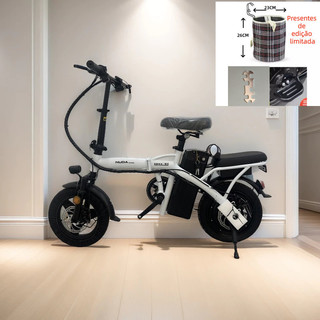 Bicicleta elétrica dobrável para adultos NUDA, pedal tripulado, compras ao ar livre, viagem