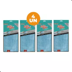 Kit 4 Panos de Limpeza de Microfibra Alta Performance EsfreBom