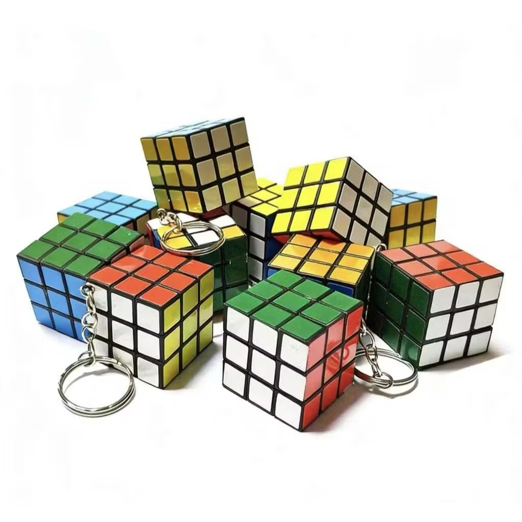 Kit 6/12/24 Chaveiro Mini Cubo Mágico Funcional 3cm x 3cm x 3cm P/Lembrancinha festa aniversário