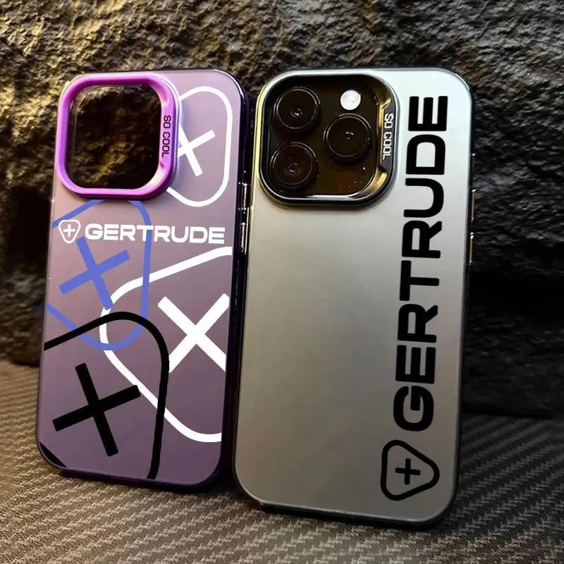Capa Fashion For-G-Gertrudes-iPhone 16e 16 14 15 13 11 Pro Max, Capa de Luxo para Apple 15 Plus 12 Mini 16e, Capa de Tel