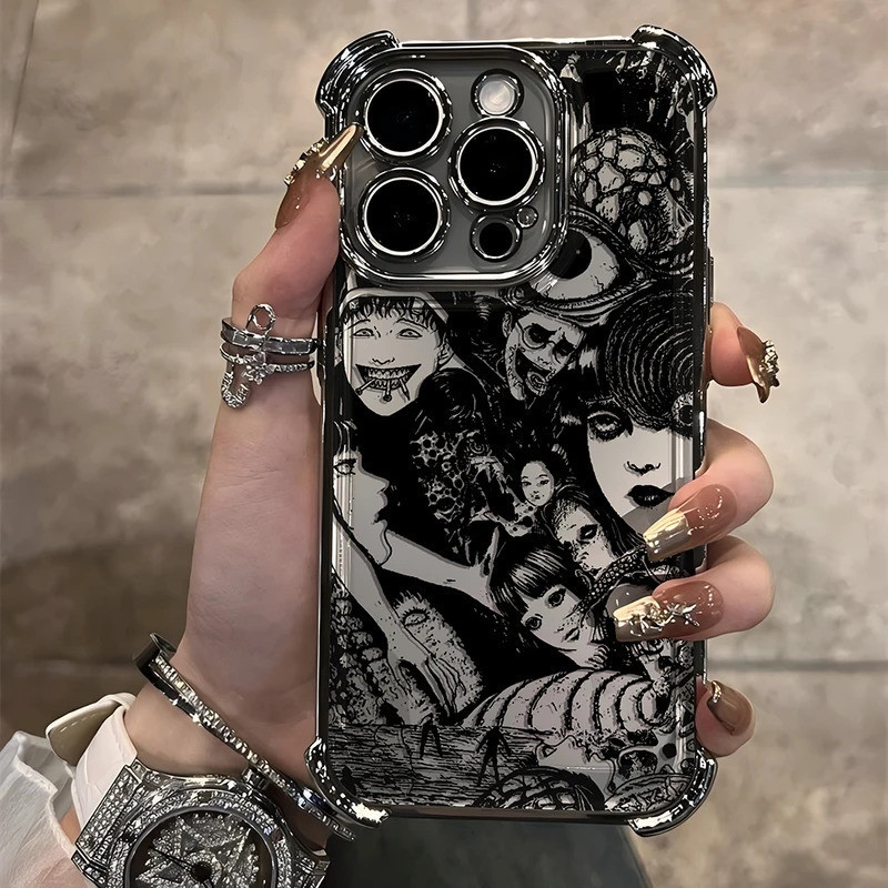Capa de quadrinhos de terror Junji Ito para Samsung A16 A06 A35 A55 A25 A05s A15 A54 A34 A24 A14 A05 A04 A04e A13 A73 A5
