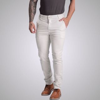 Calça Sarja Skinny Esporte Fino Com Bolsos Social Masculina Com Elastano