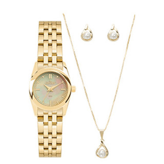 Kit Relógio Condor Feminino Mini Dourado - CO2036MZO/K4X