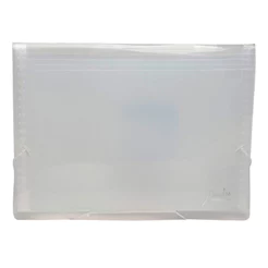 Pasta sanfonada A4 com 12 divisões Cristal Polibras