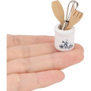 Acessórios em escala 1:12, utensílios e batedor de ovos, miniaturas de alta simulação para casa de bonecas, utensílios d