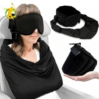 [Asiyy] Sistema De Suporte Para Dormir De Avião , Masculino , Feminino , Confortável , Máscara Os Olhos , Travesseiro De