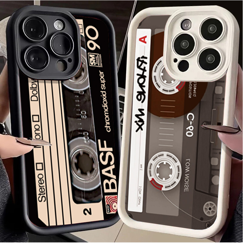 Capa Padrão De Fita Cassete De Rádio Para Samsung Galaxy A17 A07 A57 A27 A37 A06 A16 A15 A14 A56 A55 A54 A36 A35 A34 A26