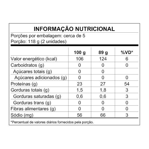 Korin Filézinho de Frango Sassami Congelado Bandeja 600g — imagem 2 de 2