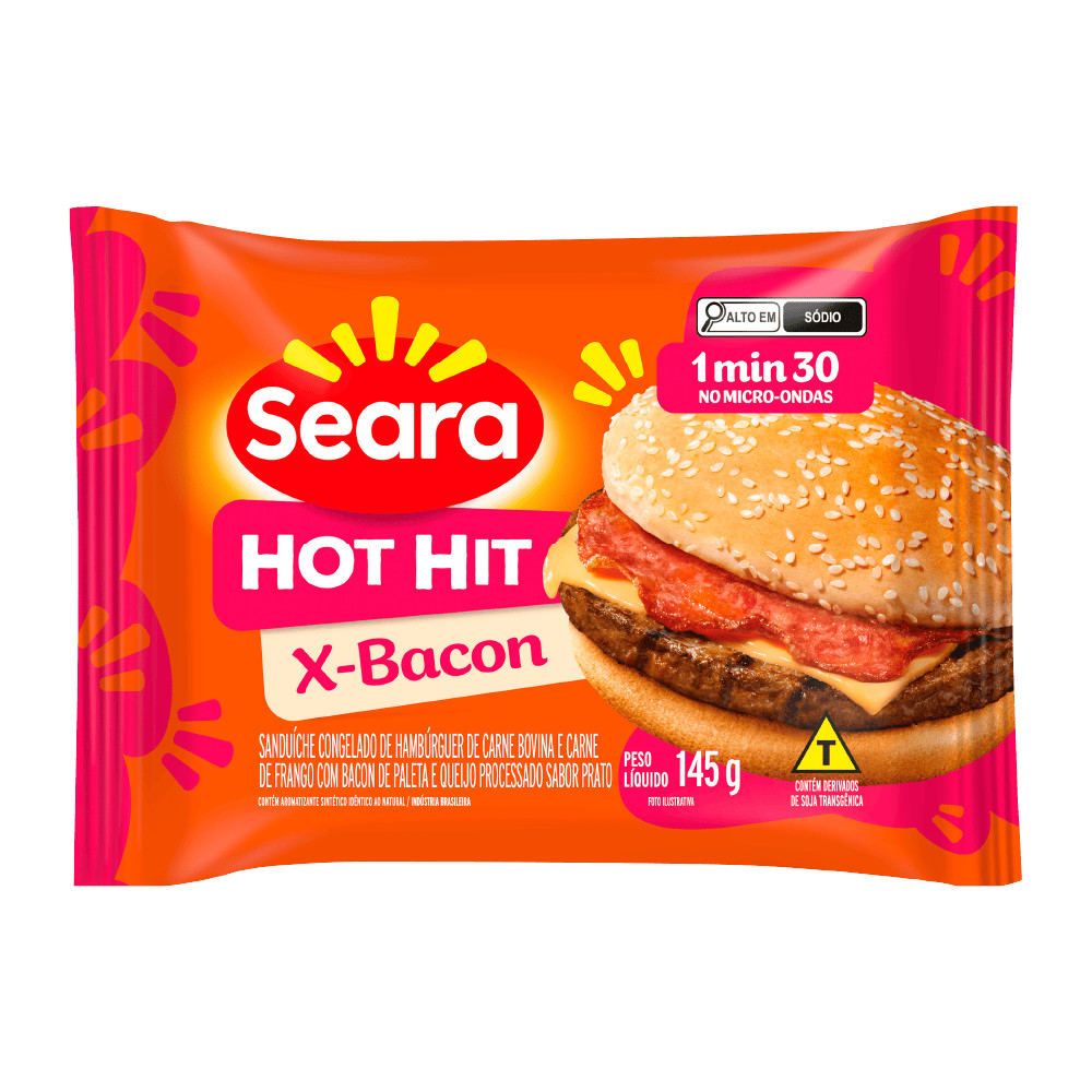 Seara Sanduíche de bacon Hot Hit 145g