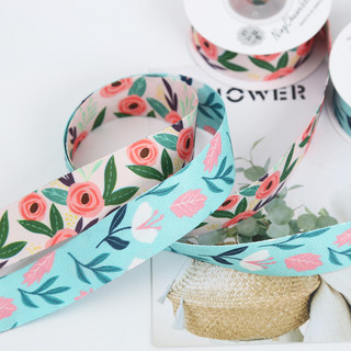 Coreia importada rosa folha boca saco tecido diy material saco em embalagem fita material artesanal