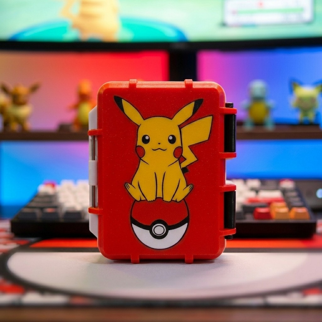 Deck Box Pikachu Porta Deck 100 Cartas Sleeved TCG Pokémon Card Game Premium