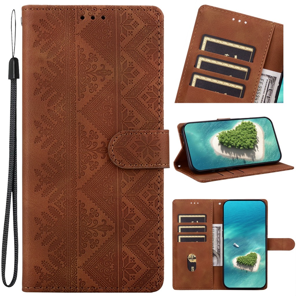 Samsung Galaxy A18 A08 A17 A07 A27 A37 A57 A16 A26 A36 A56 A15 A25 A35 A55 A05S Capa Tipo Carteira Vintage De Couro Em R