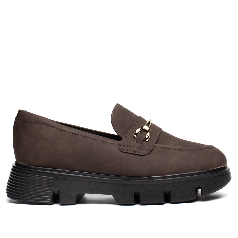 Mocassim Feminino Modare Napa Veluna Solado Tratorado Marrom