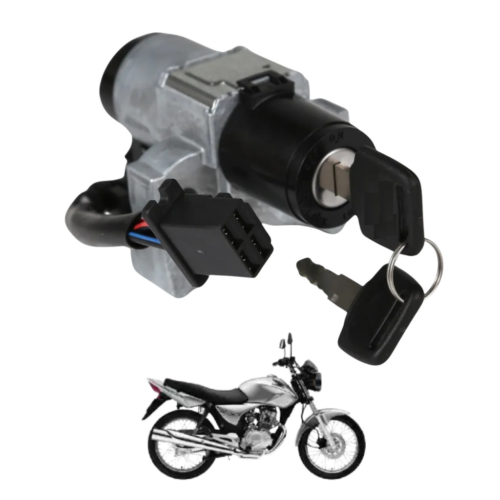 Chave De Ignicao Contato Cilindro Original Moto Honda Cg Titan 150 Job Sport Fan De 2004 A 2010 Spec Miolo Com 2 Chaves