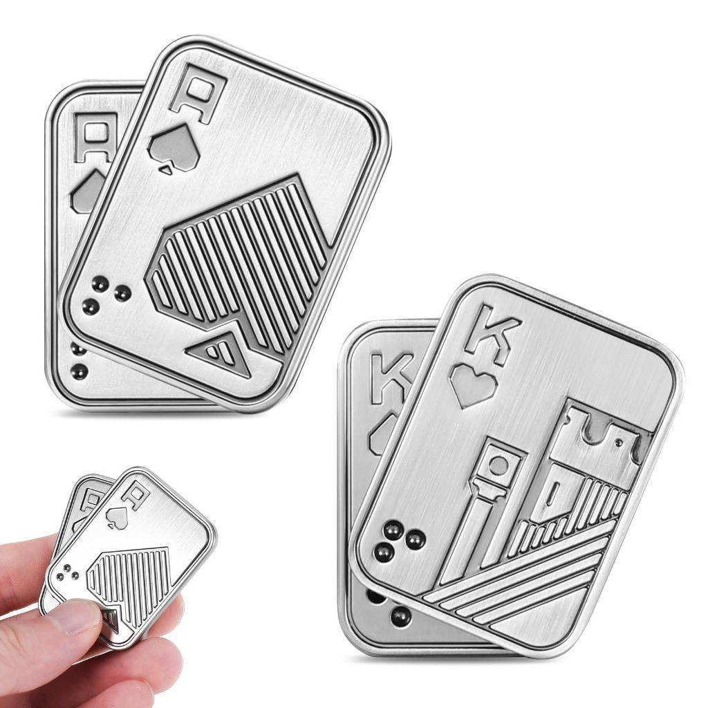 EDC Push Slider Metal Fidget Anti Estresse Brinquedos Adultos Dedo Spinner Poker Aliviar Ansiedade Brinquedo Portátil Po